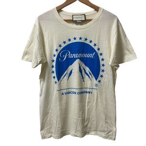 Gucci Paramount Pictures Collaboration Print T-shirt 492347 Size S Ivory Men's